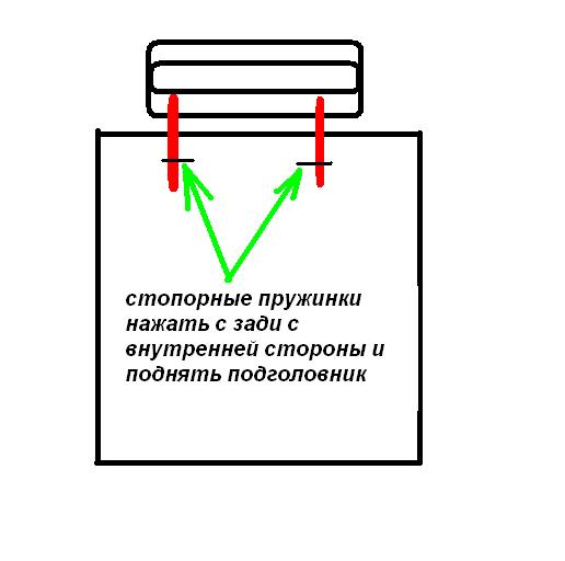 как снять подголовники с fiat punto2?